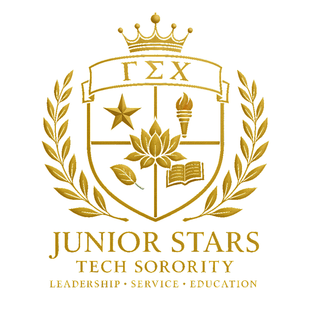 Junior Stars Tech Sorority crest